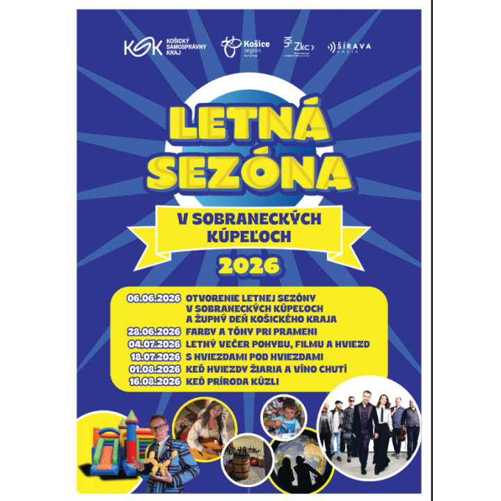 Letná sezóna Sobranecké kúpele
